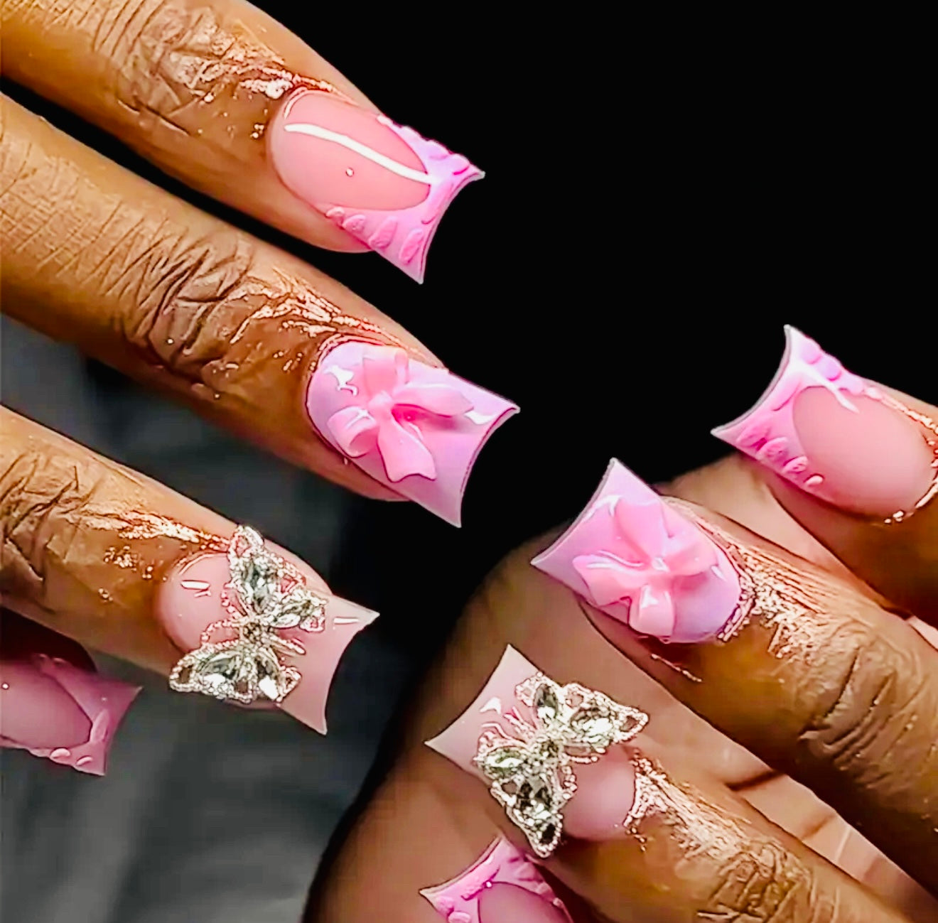 Pink Short Duck Press On Nails